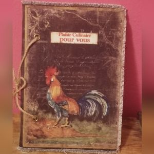 Vintage French Rooster Recipe Binder